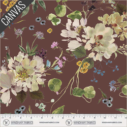 Peony Garden Canvas in Cedar