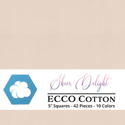 Ecco Cotton 5" Square Pack in Sheer Delight