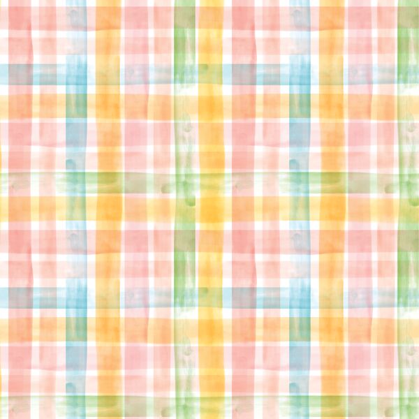 Watercolor Gingham in Spring