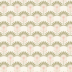 Art Deco Palms in Ivory
