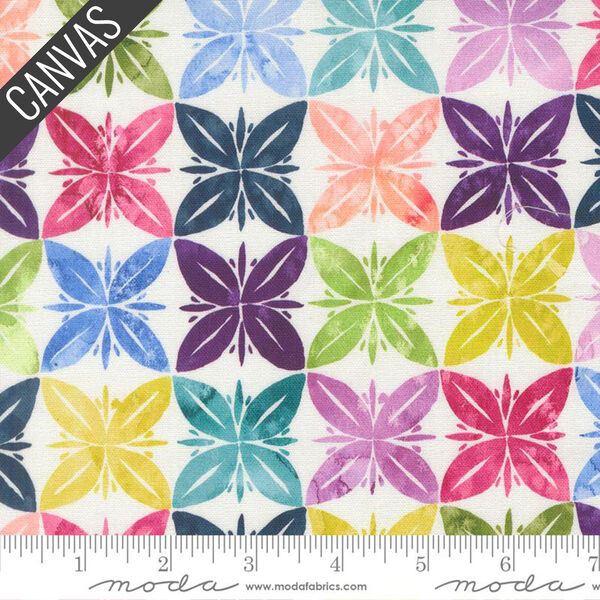 Slow Stroll Canvas in Rainbow