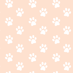Pawprints in Shell Pink