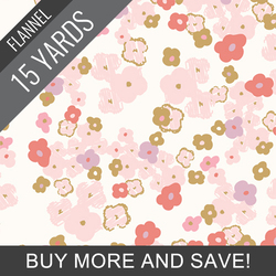 Love Notes Snug Flannel in White Linen - 15 Yard Bolt