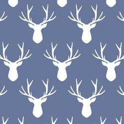 Stag Silhouette in Azurite