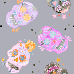 Large Sugar Skulls in Ash