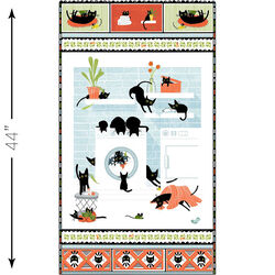 Cats in the Laundry Panel in White