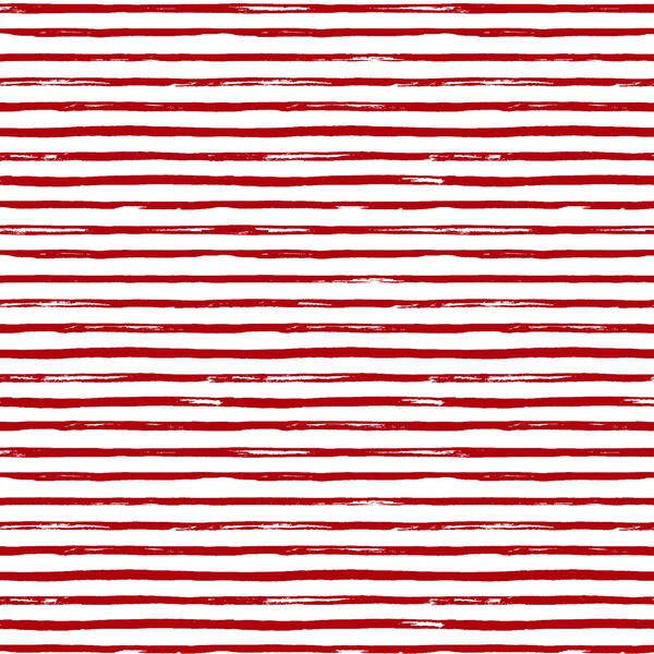 Small Watercolor Stripes in Holly Red