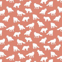 Little Fox Silhouette in Desert Rose