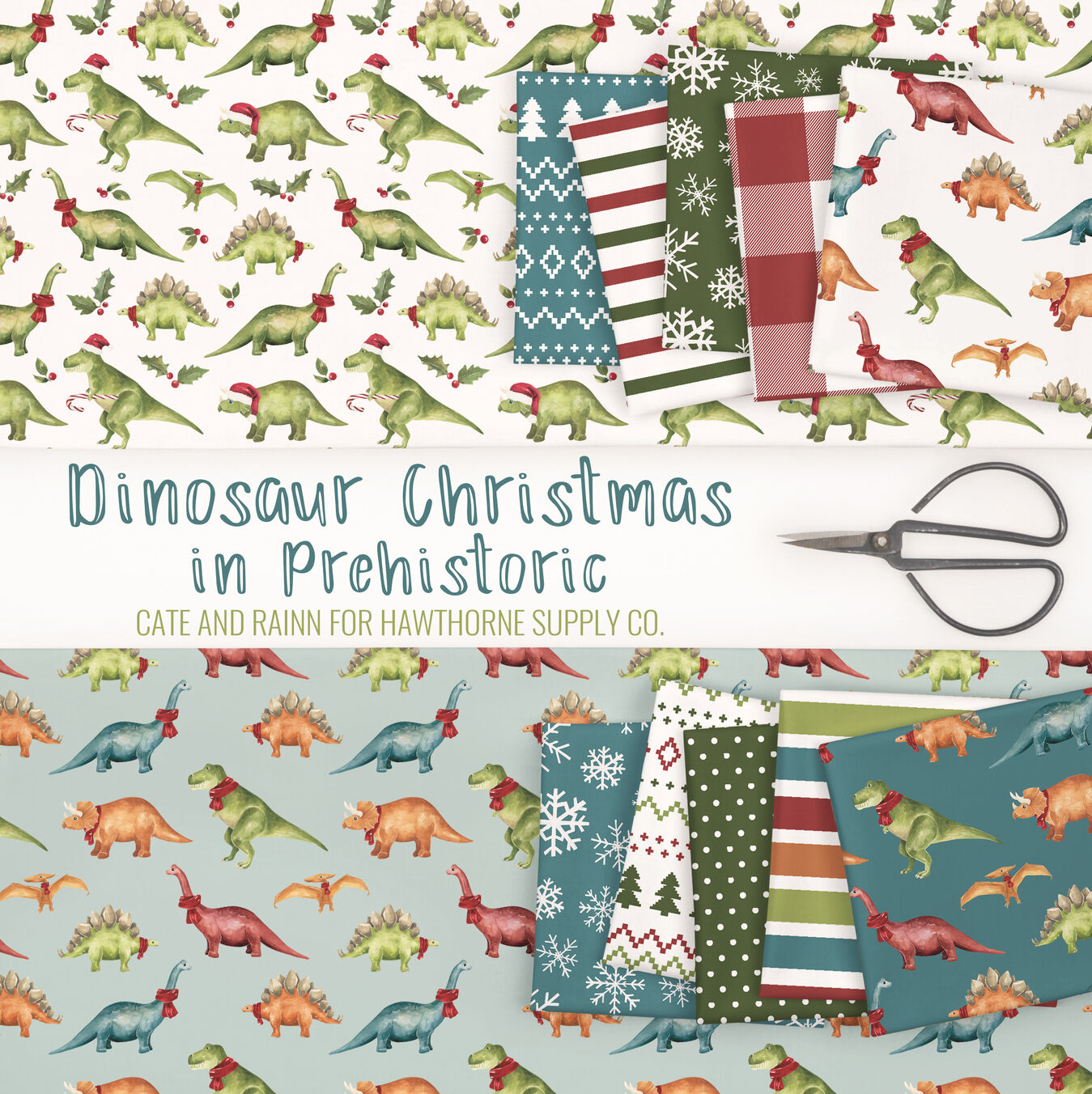 Dinosaur Christmas in Prehistoric Poster Image
