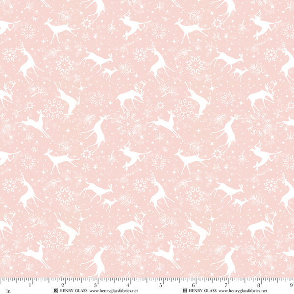 Deer Silhouettes in Pink