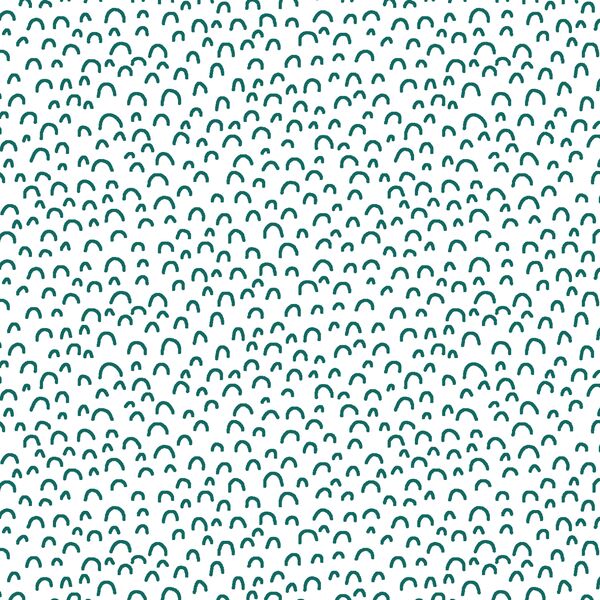 Doodle in Emerald on White