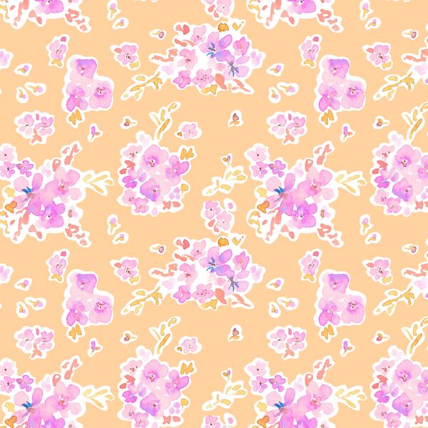Little Fuchsia Blossom in Clementine