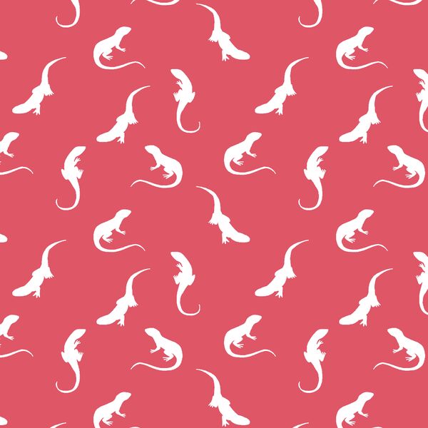 Iguana Silhouette in Passion