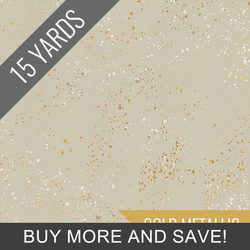 Speckled in Metallic Natural - 15 Yard Bolt