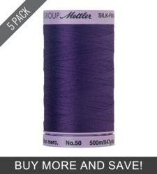 Deep Purple (9104-0046) - Silk Finish Cotton 50wt - 547 Yards (5 Pack)