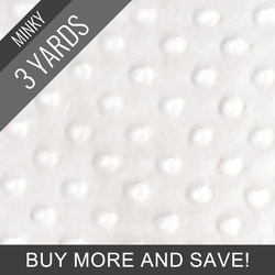 Minky Dimple Dot in White - 3 Yard Quick Cut