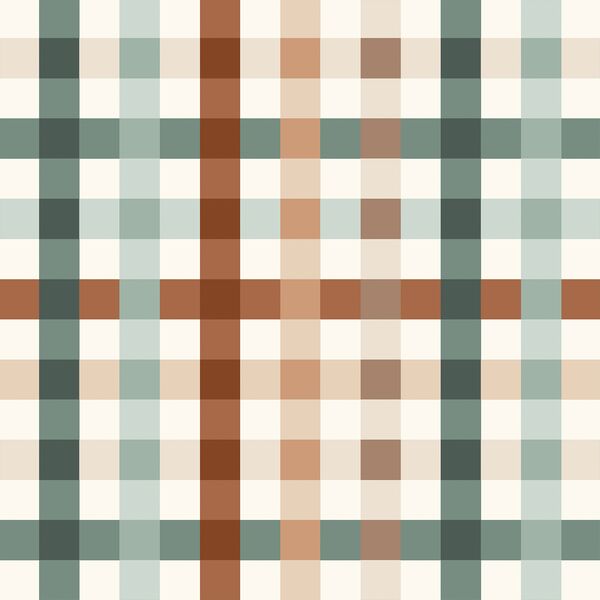 Large Woodland Gingham in Cream
