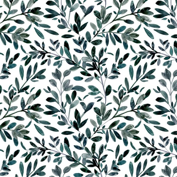 Small Sprigs in Deep Jade