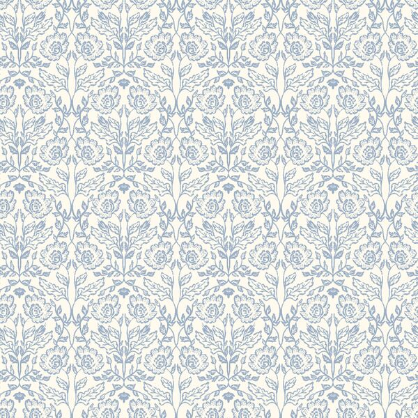 Climbing Floral in Icy Blue