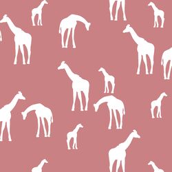 Giraffe Silhouette in Berry