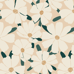 Christmas Cosmo Field in Cream on Custard