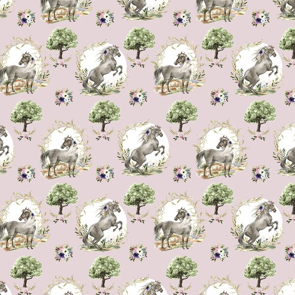 Small Royal Horses in Rose Mist