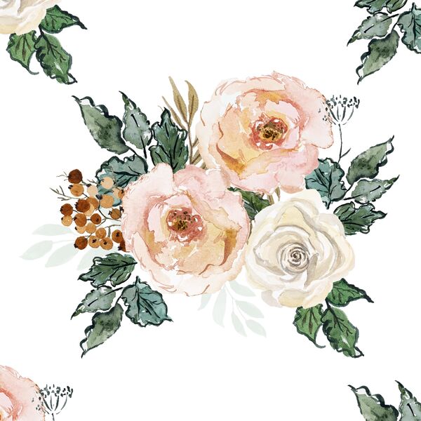 Large Frosted Bouquet in Snow White