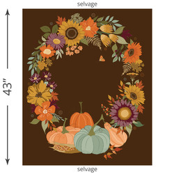 Wreath Panel in Brown