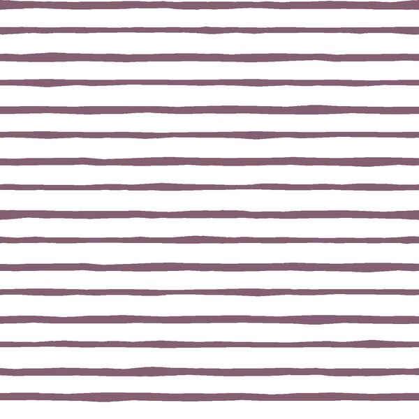 Artisan Stripe in Mulberry on White