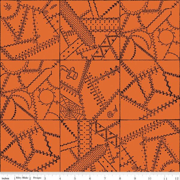 Crazy Patchwork in Orange