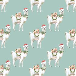 Little Festive Llama in Winter Green