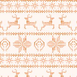 Winter Fair Isle in Frosted Clementine
