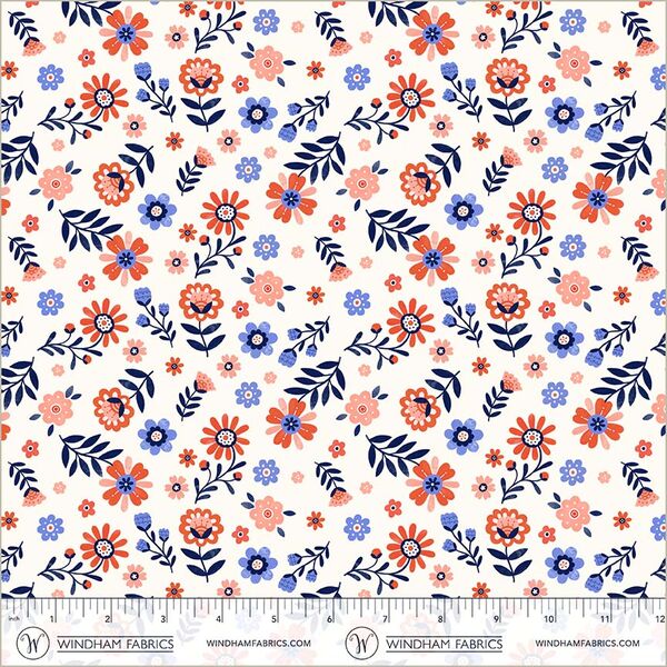Folky Floral in Ivory