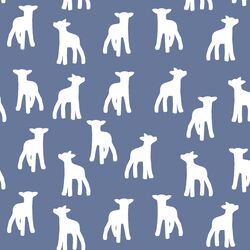 Lamb Silhouette in Azurite