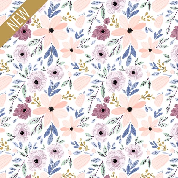 Little Sugar Plum Poppy Floral in Dawn