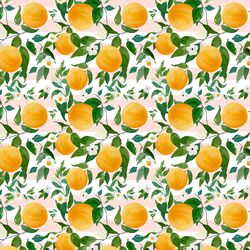 Small Oranges in Sunrise Pink Stripes
