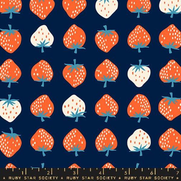 Strawberry in Navy