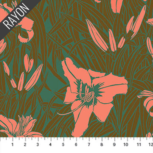 Fringe Rayon in Coral