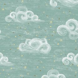 Starry Clouds in Dusty Aqua