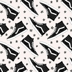 High Tops and Stars in Ebony