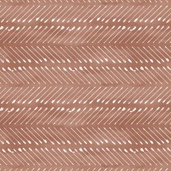 Chevron Arrows in White on Hot Chocolate Wash