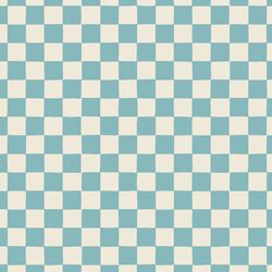 Retro Checkerboard in Aqua Blue
