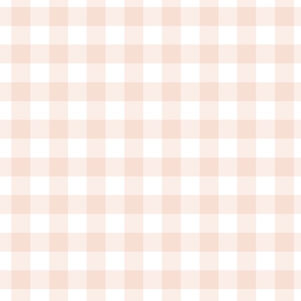 Gingham in Pale Peach