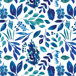 Bright Botanicals in Blue
