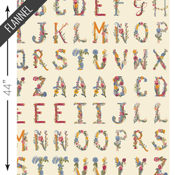 Joyeux Alphabet Flannel Panel in Two