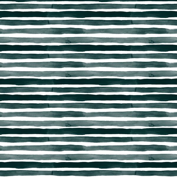 Watercolor Stripes in Dark Green