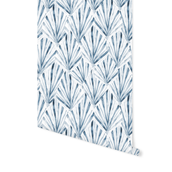 Dried Fan Palms in Indigo