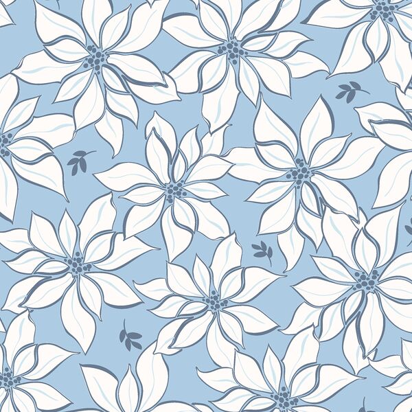 Large Poinsettia in Crystal Blue