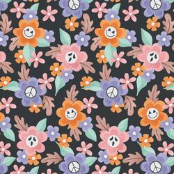 Spooky Floral in Onyx