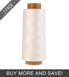 White (9140-2000) - Silk Finish Cotton 40wt - 1600 Yards (2 Pack)